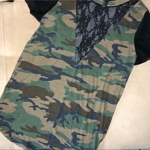 Forever 21 camo T-shirt dress